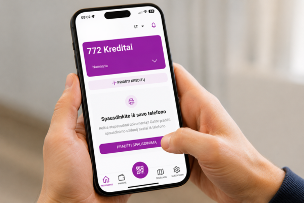 Spausdinti iš telefono